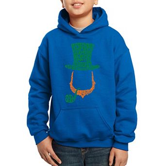Leprechaun - Boy's Word Art Hooded Sweatshirt