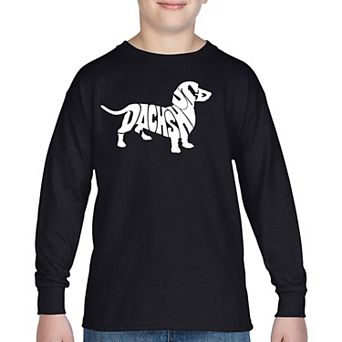 Boy's Word Art Long Sleeve - Dachshund