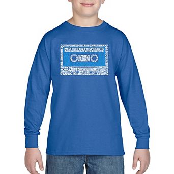 Boy's Word Art Long Sleeve - 80s One Hit Wonders