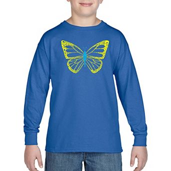 Boy's Word Art Long Sleeve - Butterfly