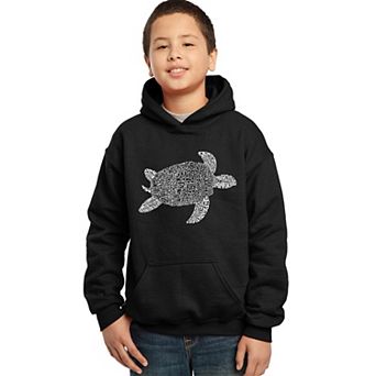 Turtle - Boy's Word Art Hooded Sweatshirt