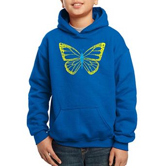 Butterfly - Boy's Word Art Hooded Sweatshirt