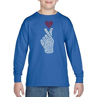 Boy's Word Art Long Sleeve - K-Pop