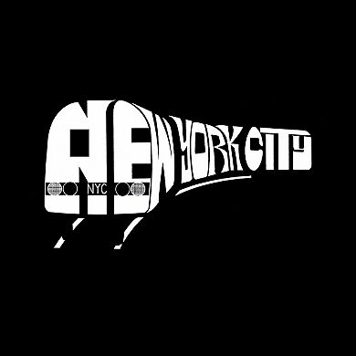 Ny Subway - Boy's Word Art Hooded Sweatshirt