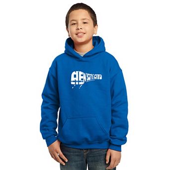 Ny Subway - Boy's Word Art Hooded Sweatshirt