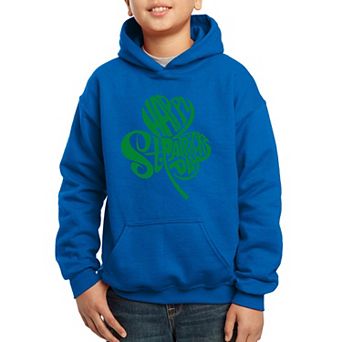 St. Patrick's Day Shamrock - Boy's Word Art Hooded Sweatshirt