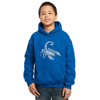 Types of Scorpions - Boy's Word Art Hooded Sweatshirt