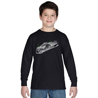 Boy's Word Art Long Sleeve - Ski