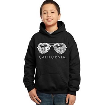 California Shades - Boy's Word Art Hooded Sweatshirt