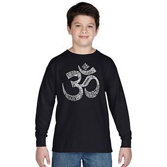 Boy's Word Art Long Sleeve - Poses OM