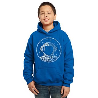 I Need My Space Astronaut - Boy's Word Art Hooded Sweatshirt