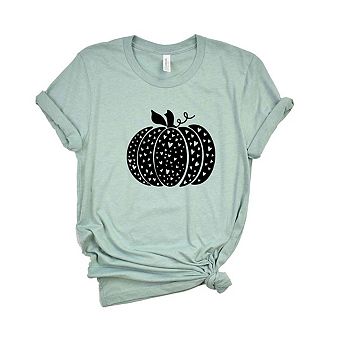 Heart Pumpkin Short Sleeve Graphic Tee