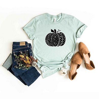 Heart Pumpkin Short Sleeve Graphic Tee