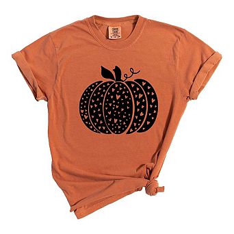 Heart Pumpkin Garment Dyed Tees
