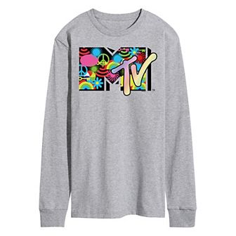 Men's MTV Icon Collage Logo Long Sleeve Graphic Tee