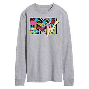 Men's MTV Icon Collage Logo Long Sleeve Graphic Tee