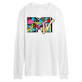 Men's MTV Icon Collage Logo Long Sleeve Graphic Tee