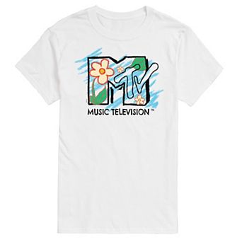 Men's MTV Sketchy Flowers Logo Graphic Tee