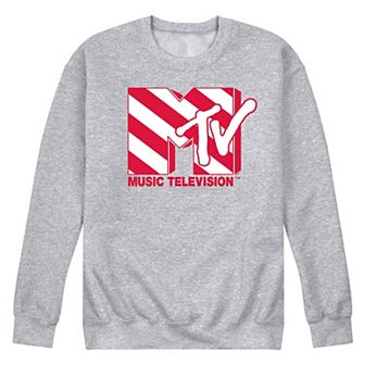 Men's MTV Candy Cane Logo Fleece Sweatshirt