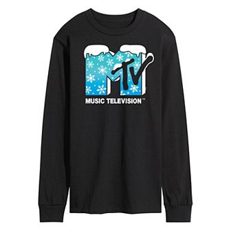 Men's MTV Snowflakes Logo Long Sleeve Graphic Tee