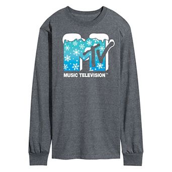 Men's MTV Snowflakes Logo Long Sleeve Graphic Tee