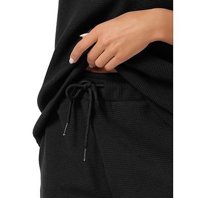 Womens Lounge Sets Short Sleeve with Shorts Pullover Outfit Summer Casual Tracksuits