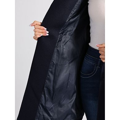 Women's Hooded Toggle Button Up Duffle Coat Winter Outwear