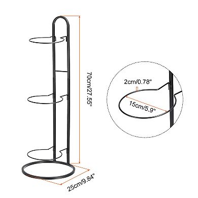 Ball Storage Rack Basketball Holder 3 Tier Removable Vertical Display Stand
