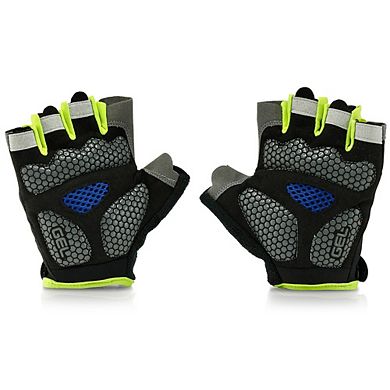 F.C Design Cycling Workout Gloves Half Finger Mountain Bicycle Men Women Gel Pad Anti-Slip Breathable Outdoor Sports Shock-Absorbing Riding Biking Cycle Glove
