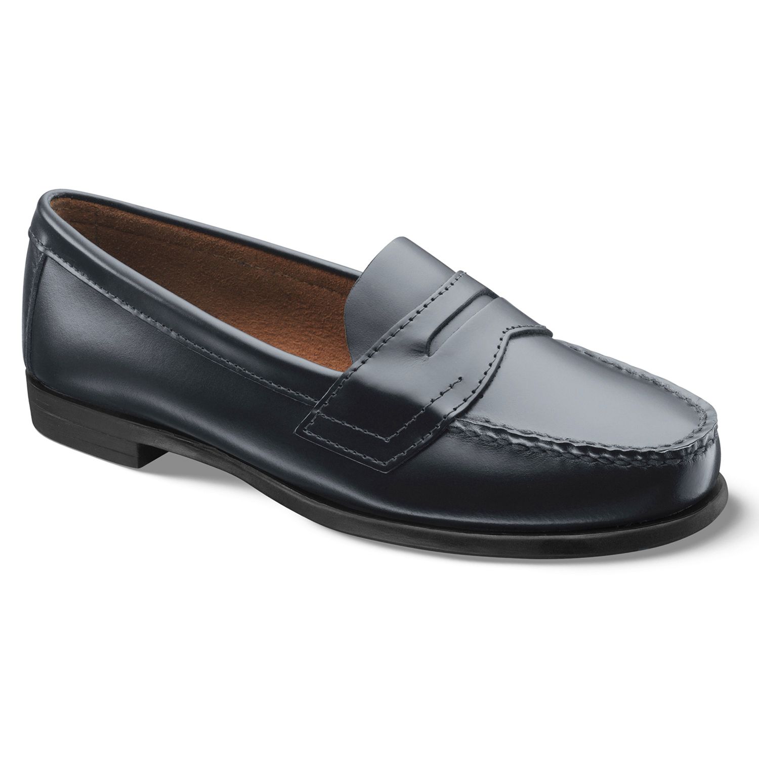 women's navy and white loafers