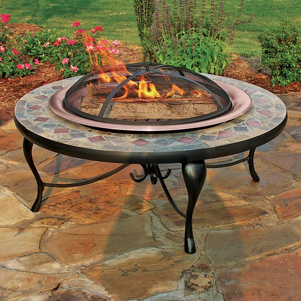 Mosaic Tile Fire Pit - Outdoor