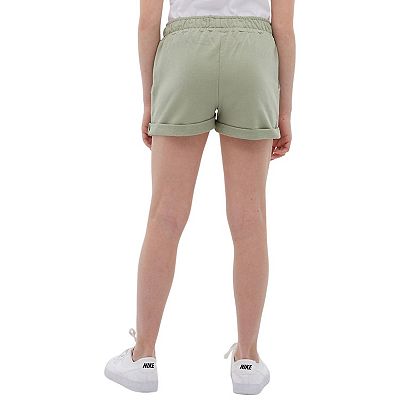 Girls Bench DNA Glitz Jogger Fleece Shorts with Side Pocket and Cuffed Leg in Regular