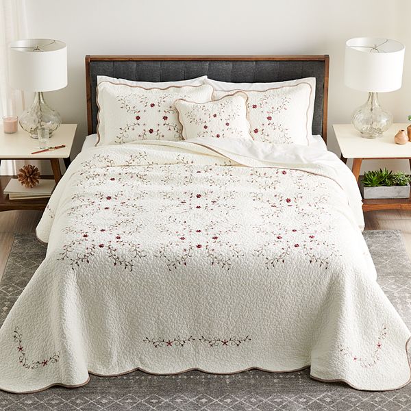 Sonoma Goods For Life® Amelia Ivory Embroidered Bedspread or Sham - Amelia Ivory (STD SHAM)