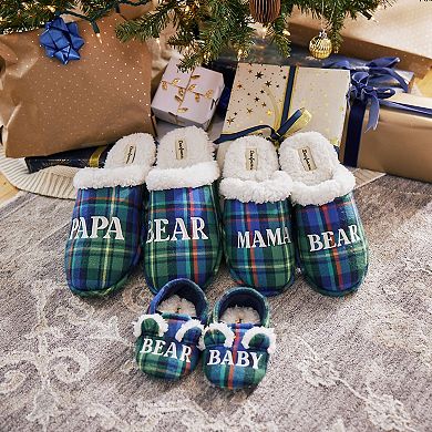 Dearfoams Mama Bear Plaid Women's Scuff Slippers