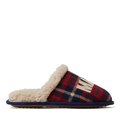 Dearfoams Mama Bear Plaid Women's Scuff Slippers