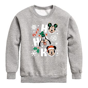 Disney's Mickey Mouse & Friends Boys 8-20 HO HO HO Crew Fleece Sweatshirt
