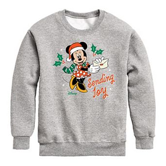 Disney's Minnie Mouse Boys 8-20 Sending Joy Crew Fleece Sweatshirt
