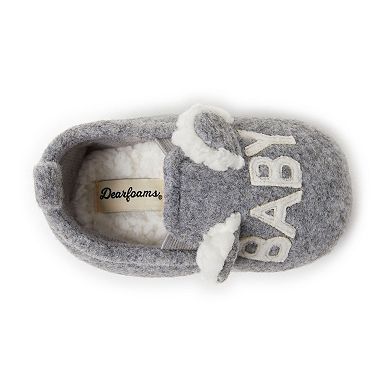 Dearfoams Casey Baby Bear Family Scuff Slippers