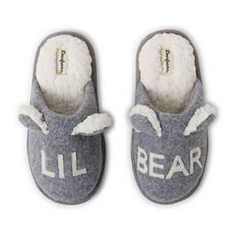 Dearfoams Casey Lil Bear Kids' Family Scuff Slippers