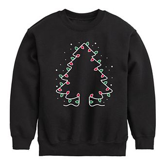 Boys 8-20 Christmas Tree Crew Fleece Sweatshirt