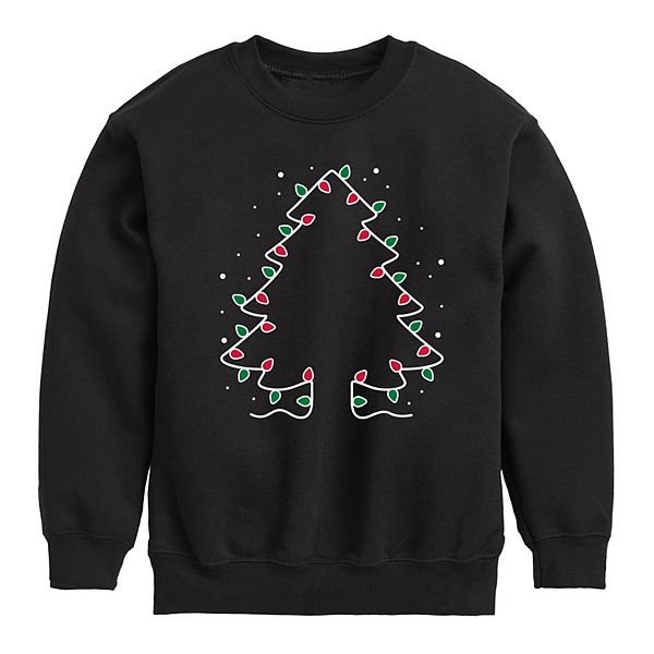 Boys 820 Christmas Tree Crew Fleece Sweatshirt