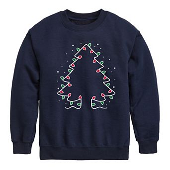 Boys 8-20 Christmas Tree Crew Fleece Sweatshirt