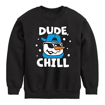 Boys 8-20 Dude Chill Crew Fleece Sweatshirt