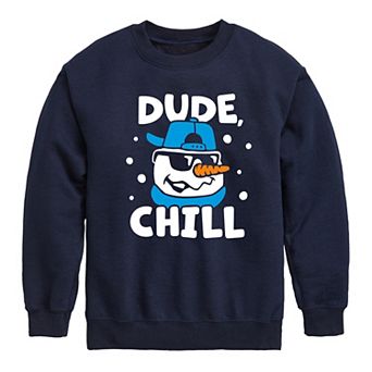 Boys 8-20 Dude Chill Crew Fleece Sweatshirt