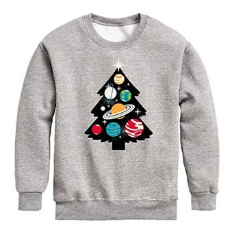 Boys 8-20 Space Tree Crew Fleece Sweatshirt