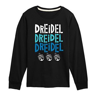 Boys 8-20 Dreidel Dreidel Dreidel Long Sleeve Graphic Tee
