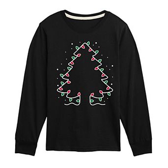 Boys 8-20 Christmas Tree Long Sleeve Graphic Tee