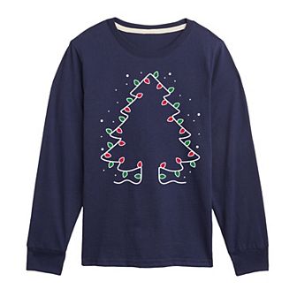 Boys 8-20 Christmas Tree Long Sleeve Graphic Tee