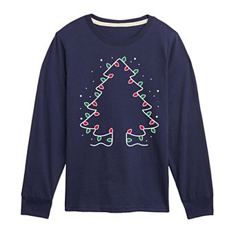 Boys 8-20 Christmas Tree Long Sleeve Graphic Tee
