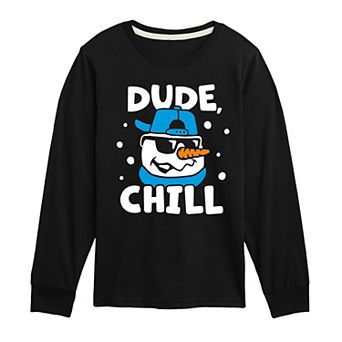 Boys 8-20 Dude Chill Long Sleeve Graphic Tee